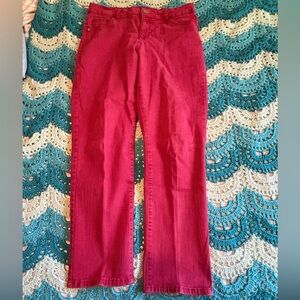 Bandolino Women's Straight Leg Red Jeans